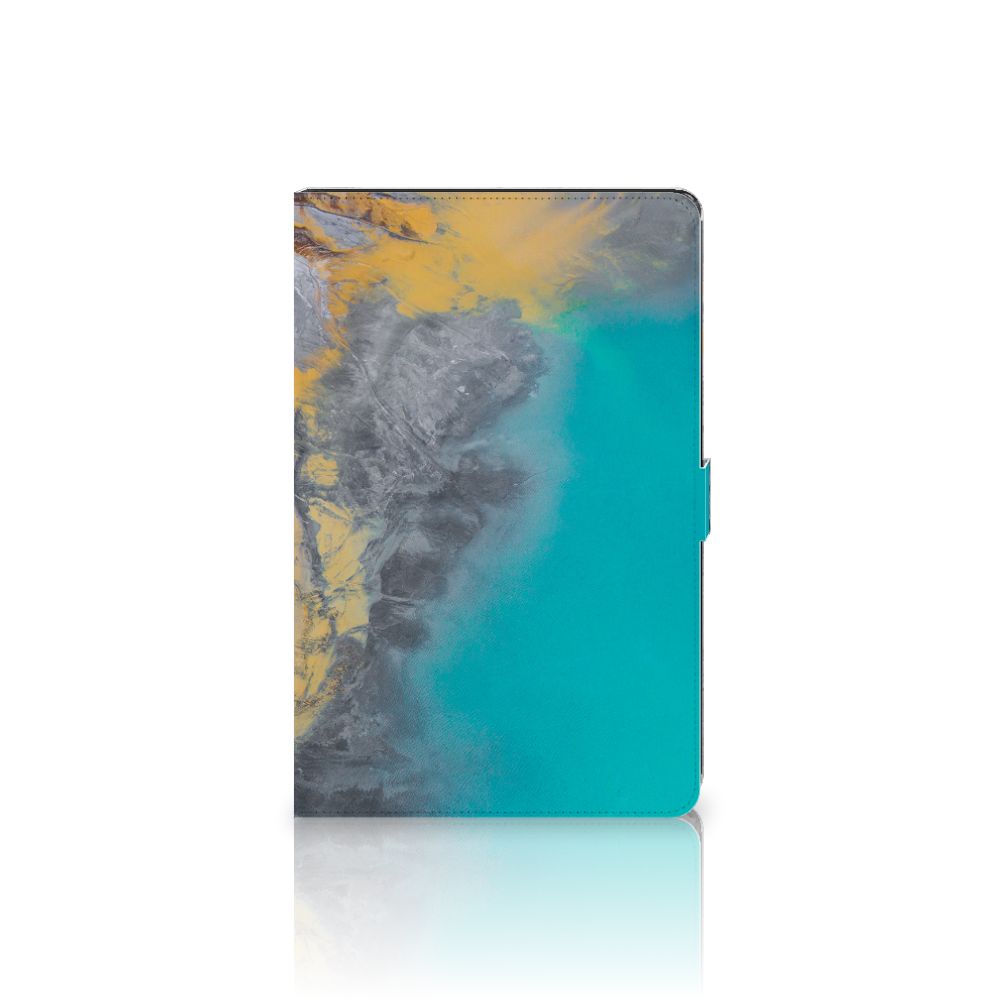 Lenovo Tab M10 Plus 3rd Gen 10.6 inch Leuk Tablet hoesje  Marble Blue Gold