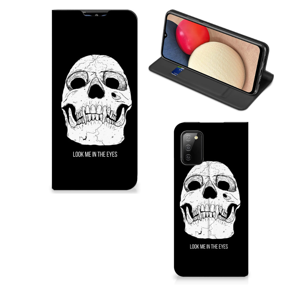 Mobiel BookCase Samsung Galaxy M02s | A02s Skull Eyes