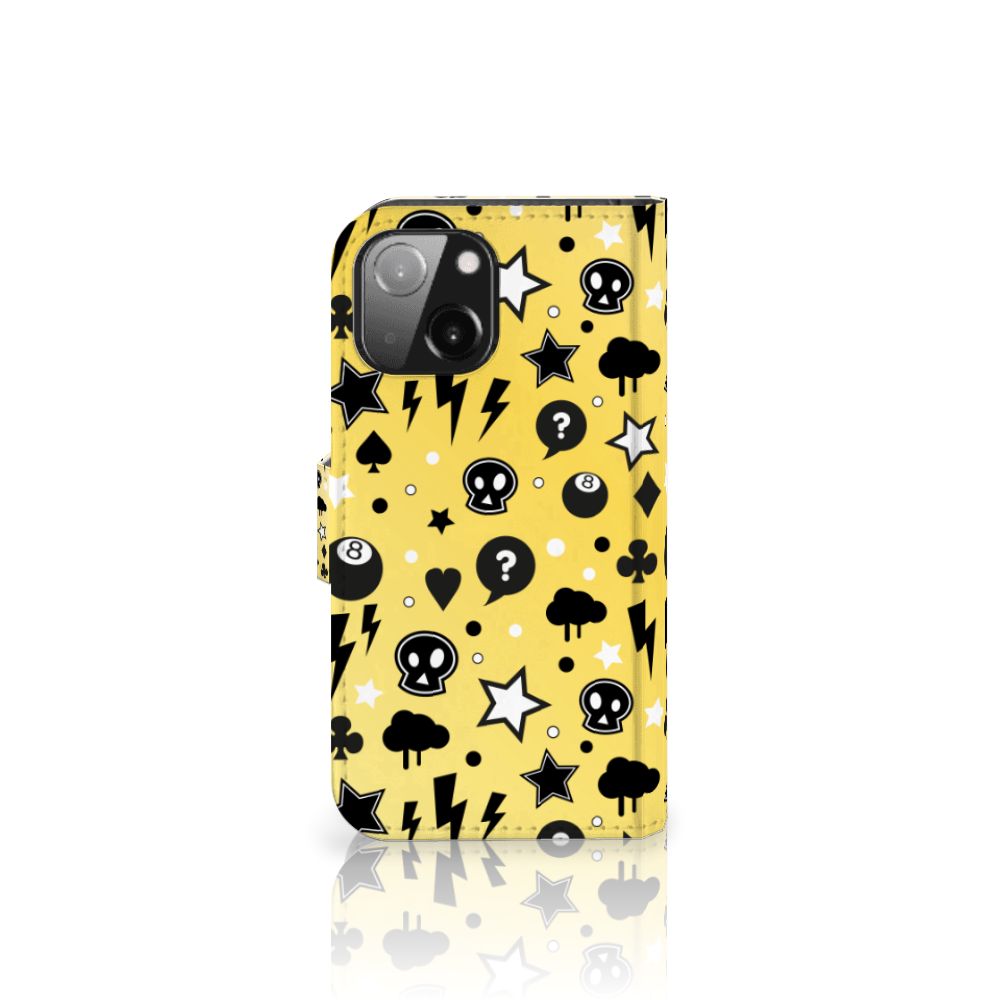 Telefoonhoesje met Naam iPhone 13 Mini Punk Geel