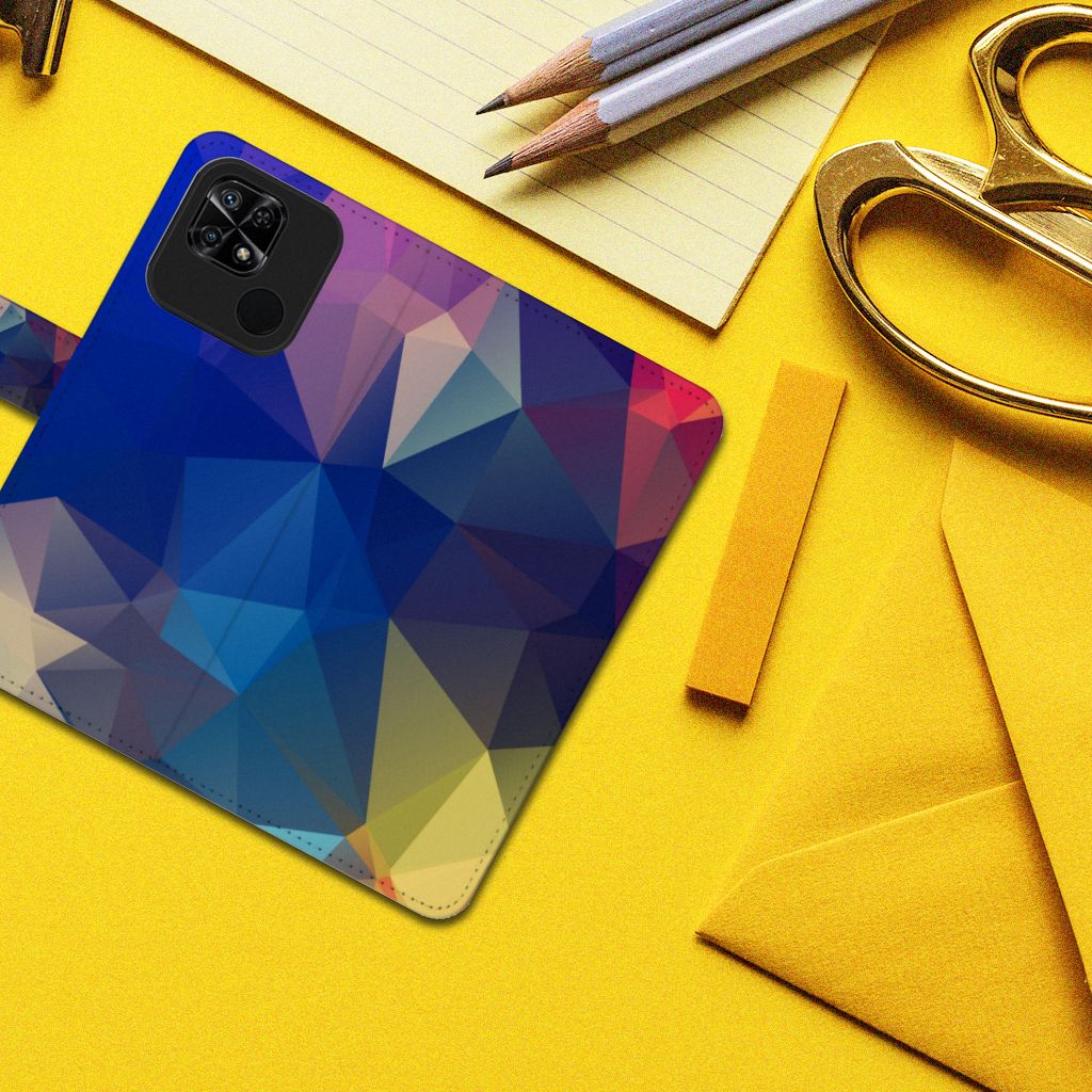 Xiaomi Redmi 10C Book Case Polygon Dark
