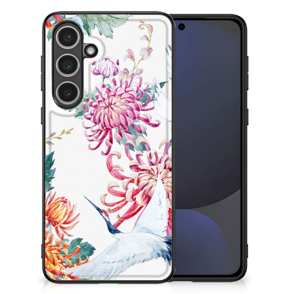 Samsung Galaxy S24 FE Dierenprint Telefoonhoesje Bird Flowers