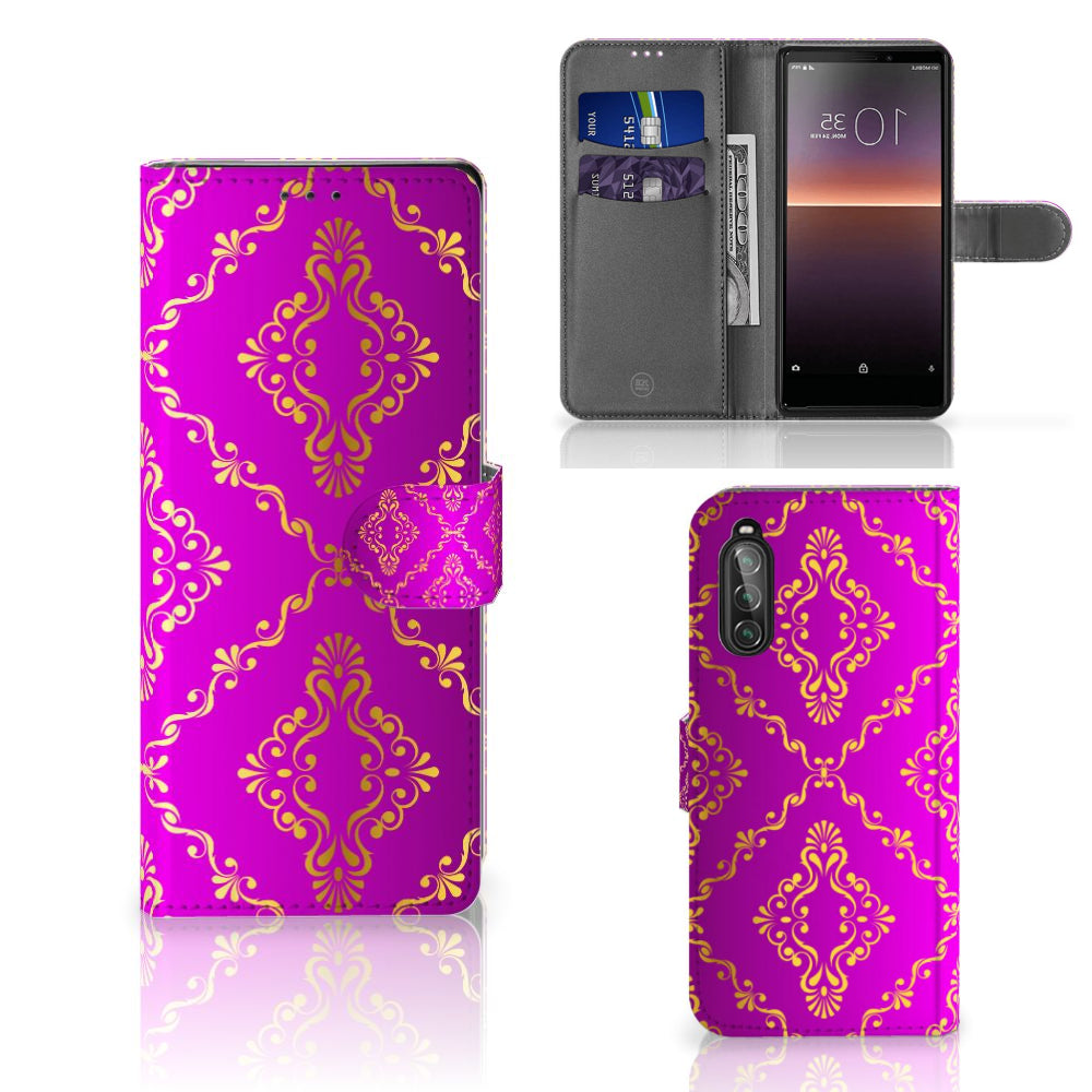 Wallet Case Sony Xperia 10 II Barok Roze