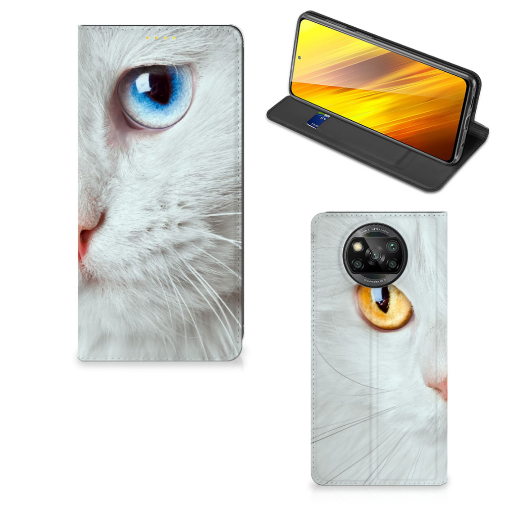 Xiaomi Poco X3 Pro | Poco X3 Hoesje maken Witte Kat - B2C Telecom