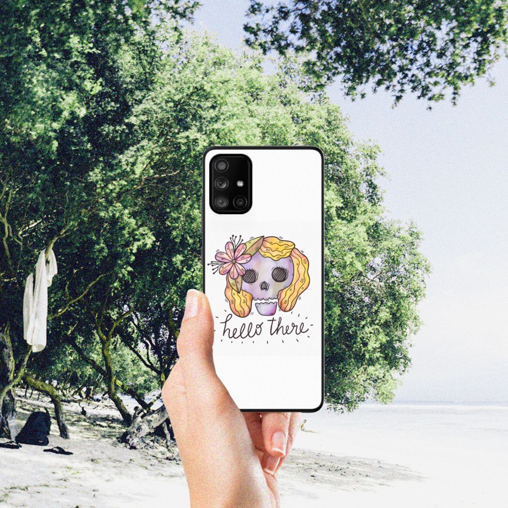 Telefoonhoesje Samsung Galaxy A71 Boho Skull B2C Telecom