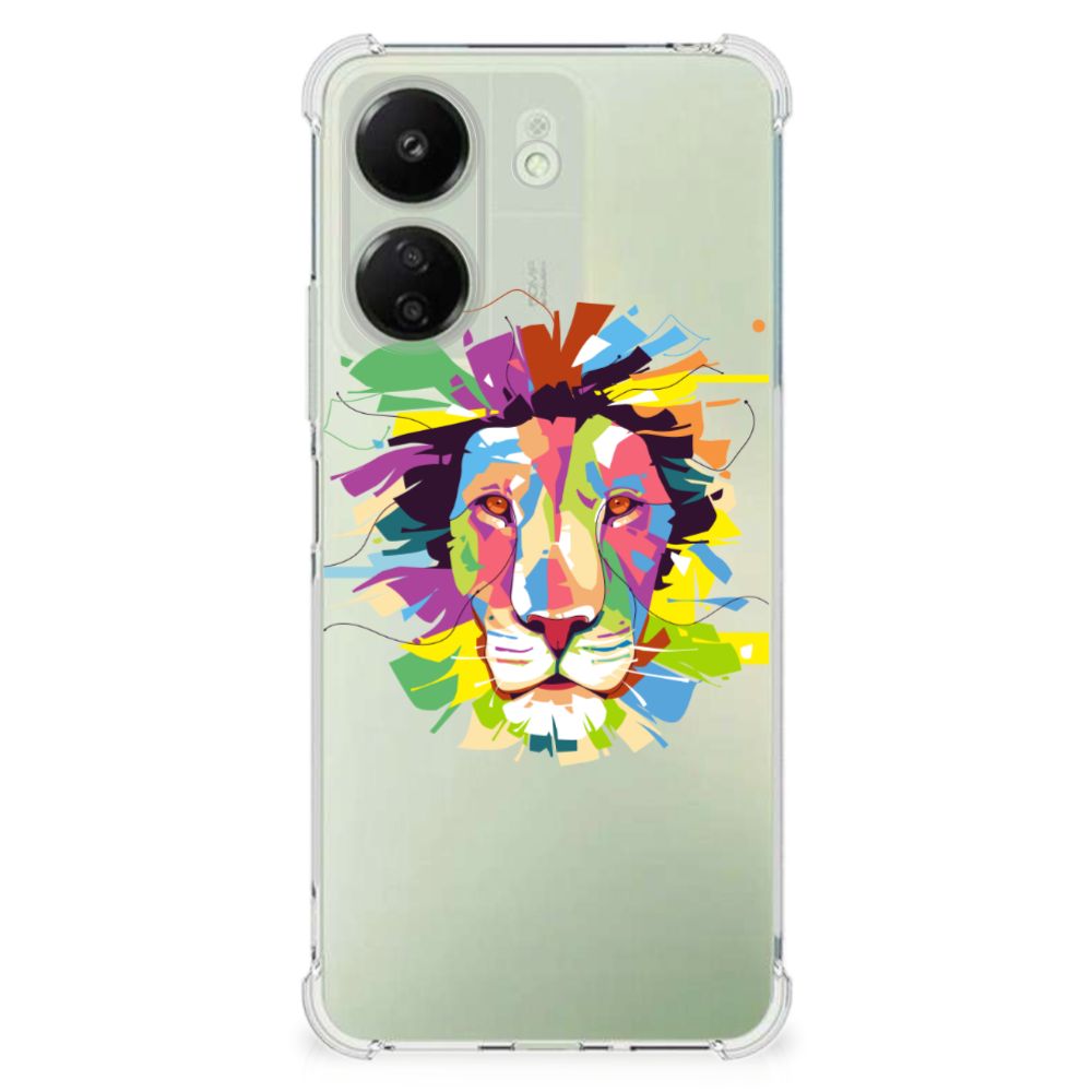 Xiaomi Redmi 13C 4G Stevig Bumper Hoesje Lion Color