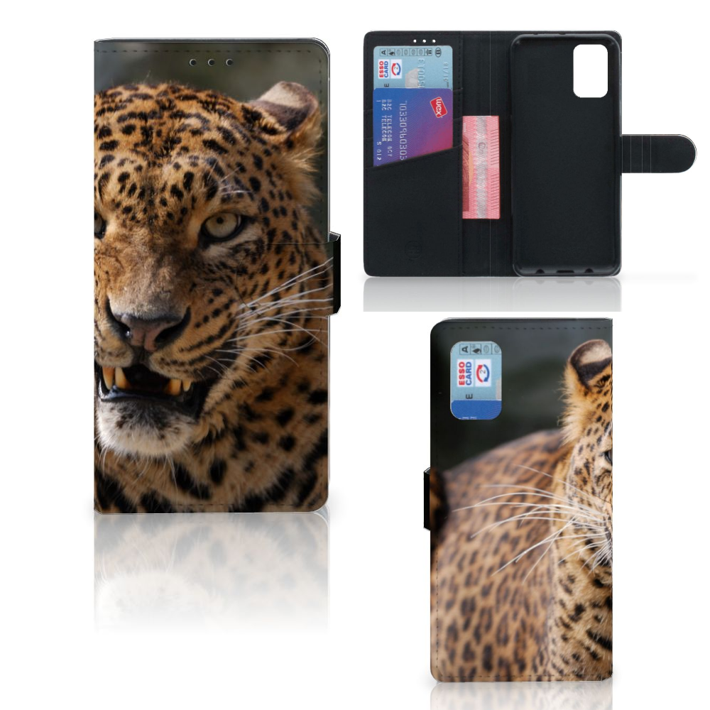 Samsung Galaxy A02s | M02s Telefoonhoesje met Pasjes Luipaard