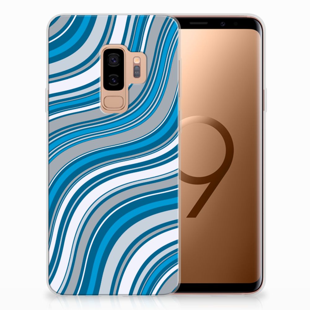 Samsung Galaxy S9 Plus TPU bumper Waves Blue