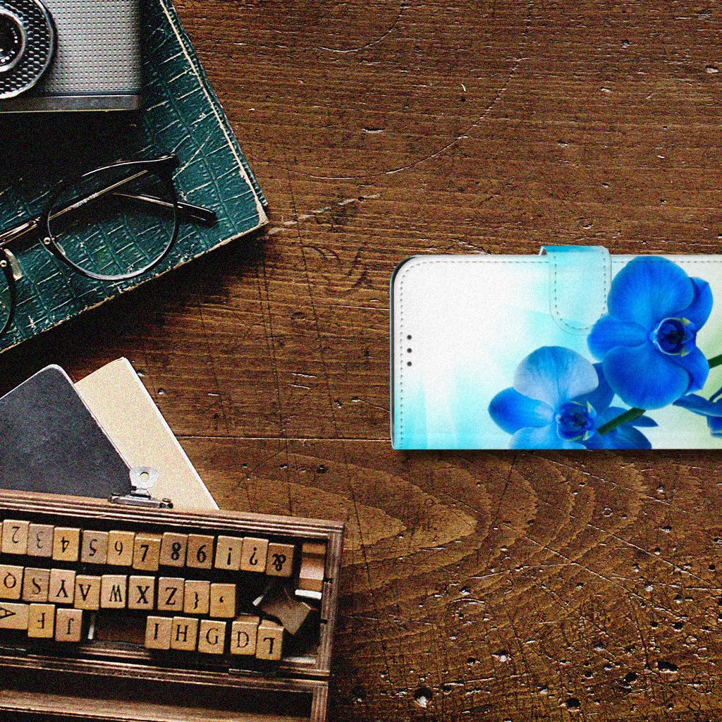 Samsung Galaxy Xcover 5 Hoesje Orchidee Blauw - Cadeau voor je Moeder