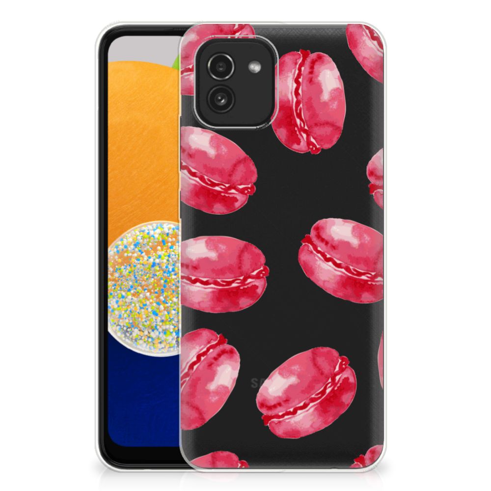Samsung Galaxy A03 Siliconen Case Pink Macarons