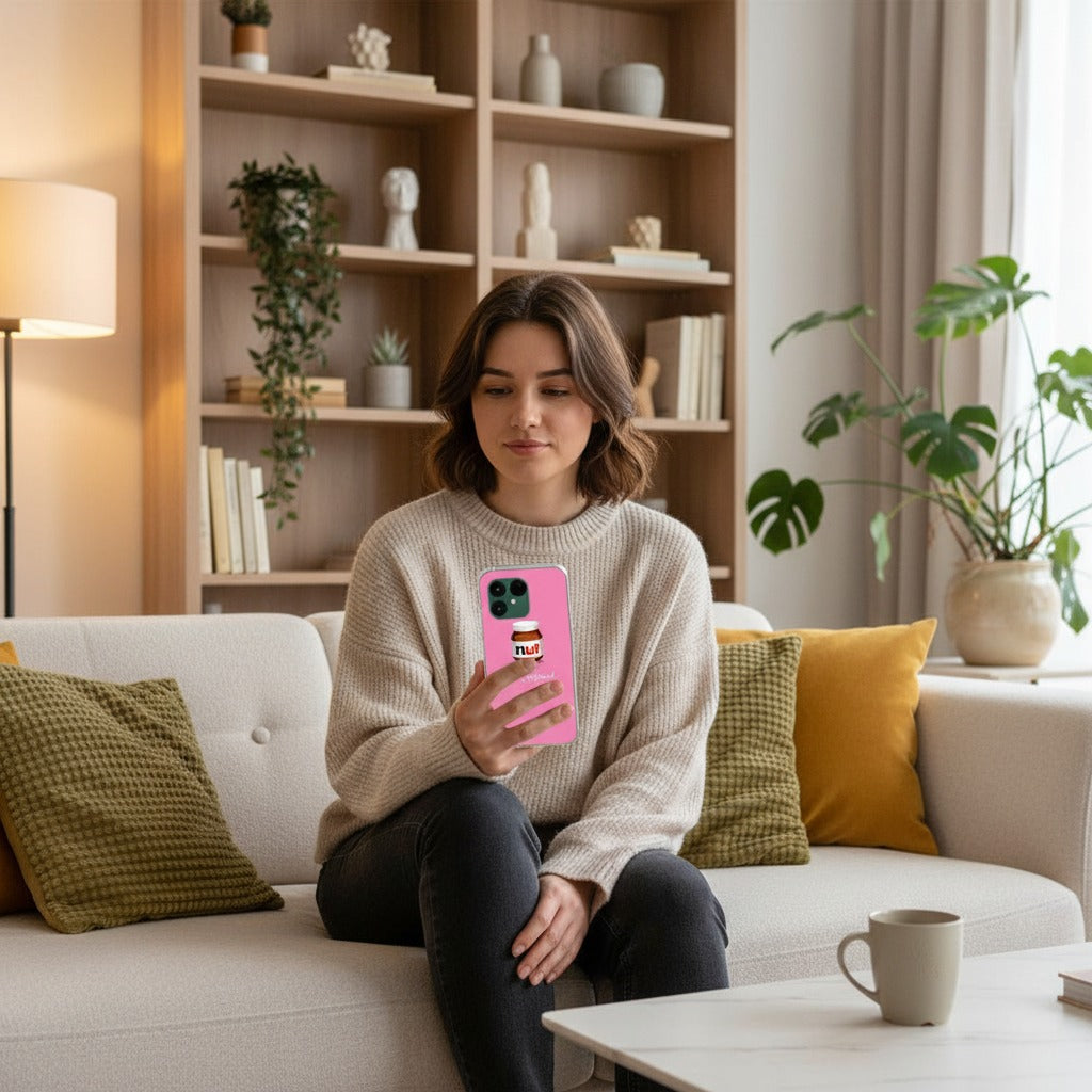 Hoesje Fairphone 6 Nut Boyfriend – TPU Back Cover - lifestyle foto in huiselijke setting