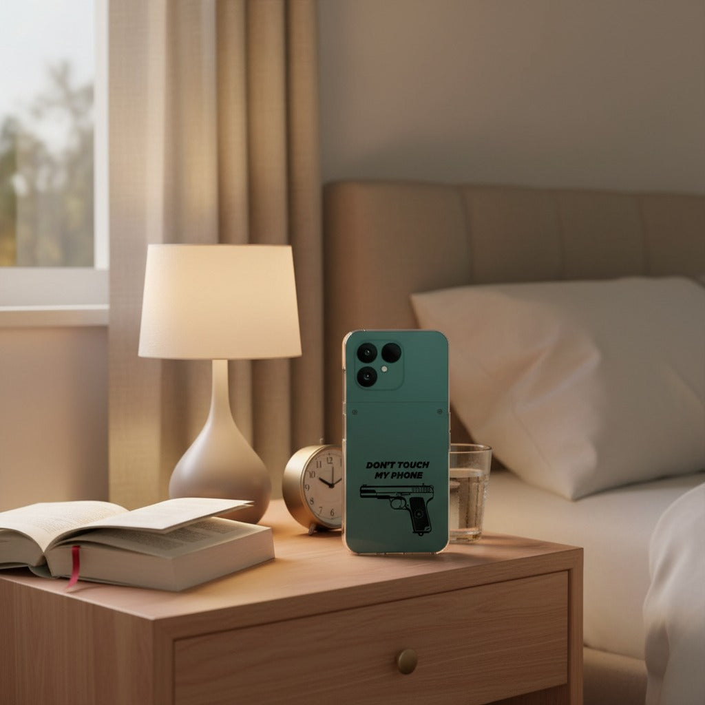 Pistol DTMP Fairphone 6 Hoesje – TPU Softcase - lifestyle foto in huiselijke setting