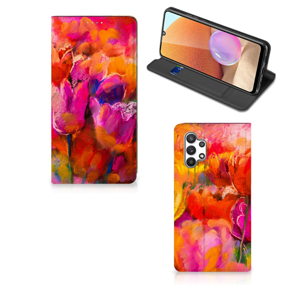 Bookcase Samsung Galaxy A32 4G | A32 5G Enterprise Editie Tulips