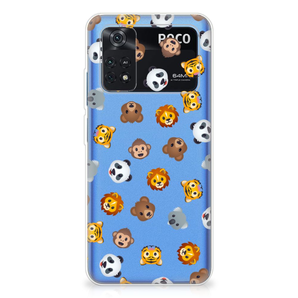 TPU bumper voor Xiaomi Poco M4 Pro 4G Dieren Emojis