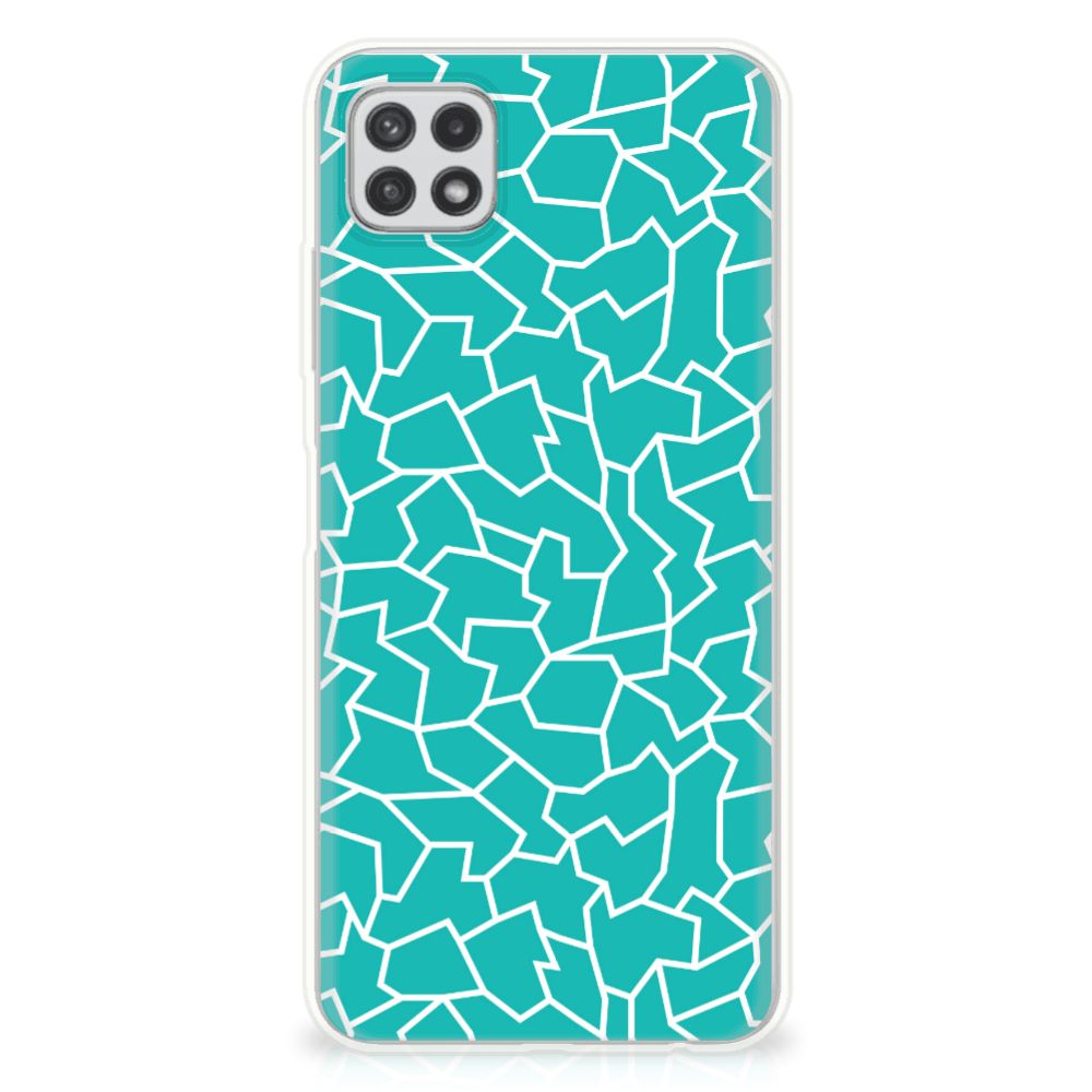 Samsung Galaxy A22 5G Hoesje maken Cracks Blue