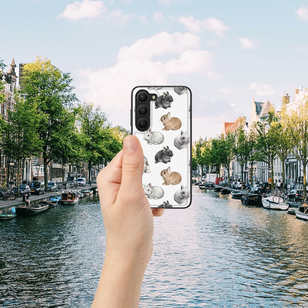Dierenprint Telefoonhoesje voor Samsung Galaxy S23 Konijntjes B2C Telecom