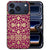 Roze achterkant met gouden barokkrullen van het Barok Pink iPhone 18 Pro hoesje