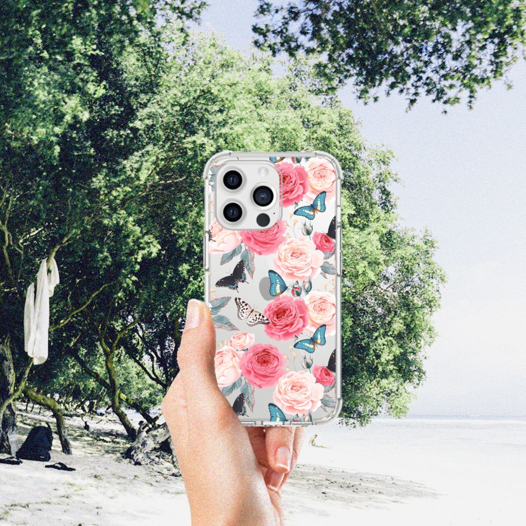 iPhone 13 Pro Max Case Butterfly Roses - B2C Telecom
