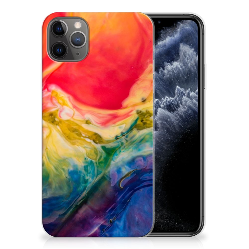 Hoesje maken Apple iPhone 11 Pro Max Watercolor Dark
