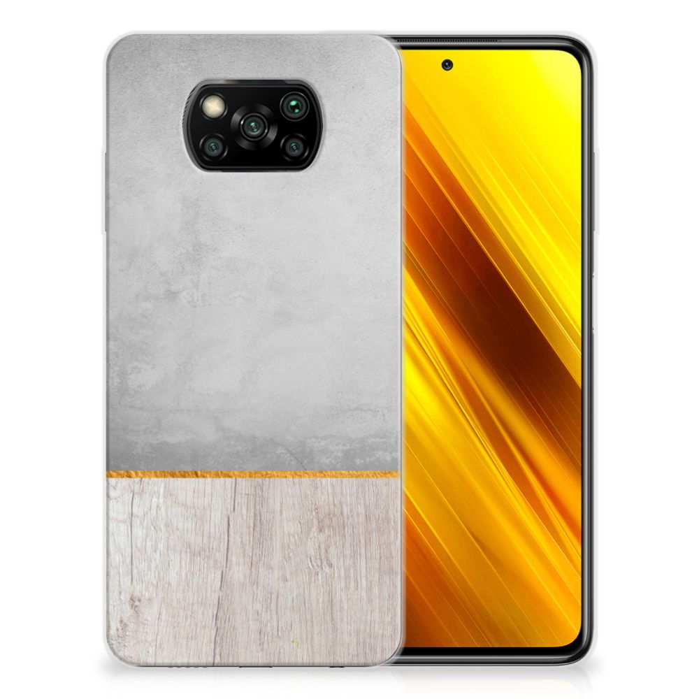 Xiaomi Poco X3 | Poco X3 Pro Bumper Hoesje Wood Concrete