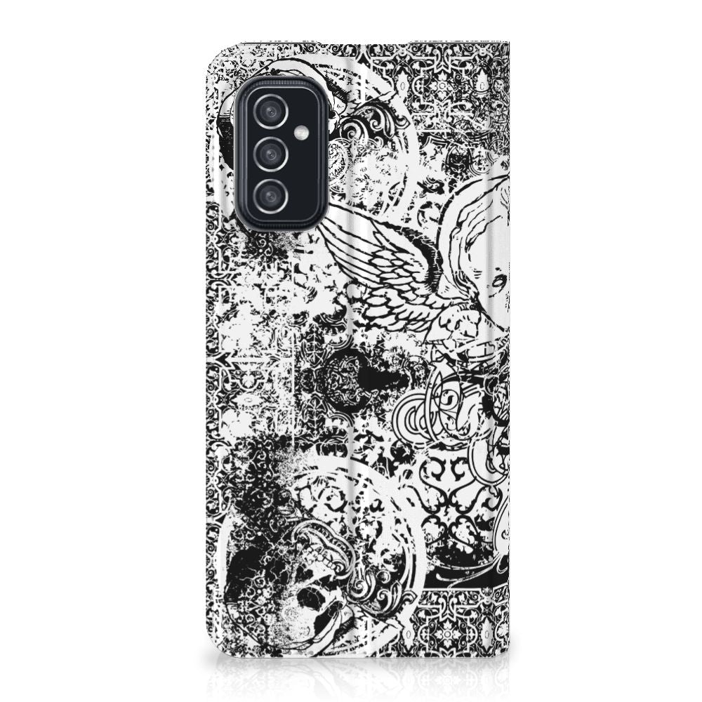 Mobiel BookCase Samsung Galaxy M52 Skulls Angel - B2C Telecom
