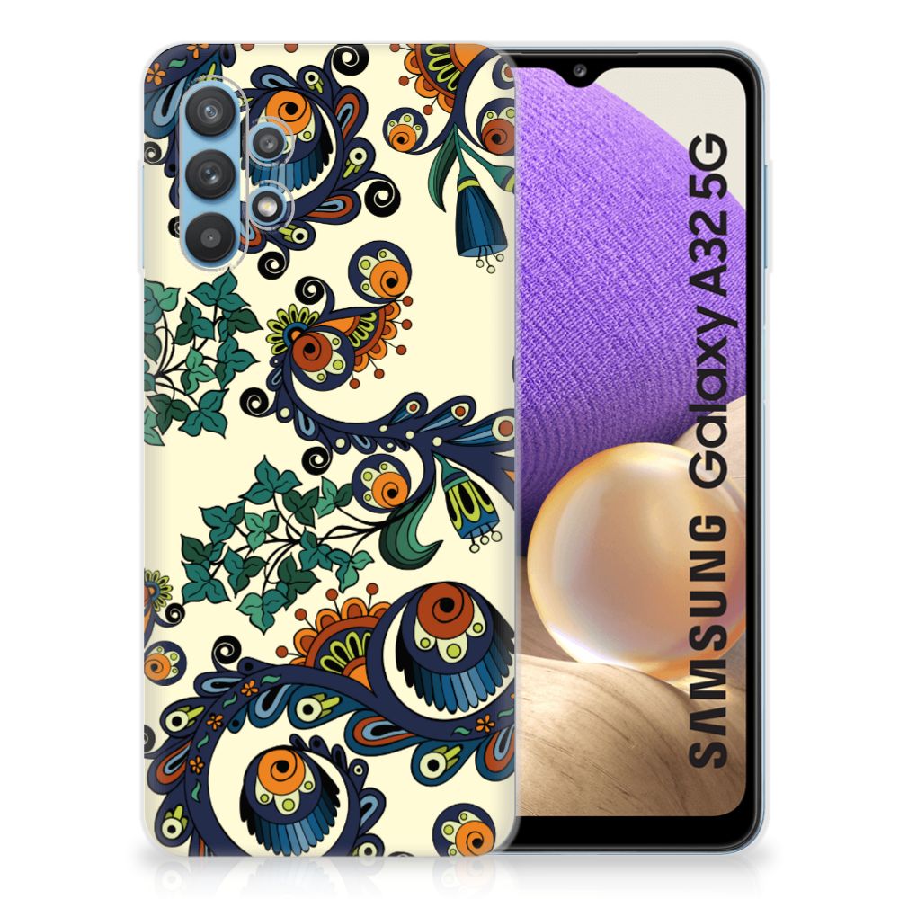 Siliconen Hoesje Samsung Galaxy A32 5G Barok Flower B2C Telecom