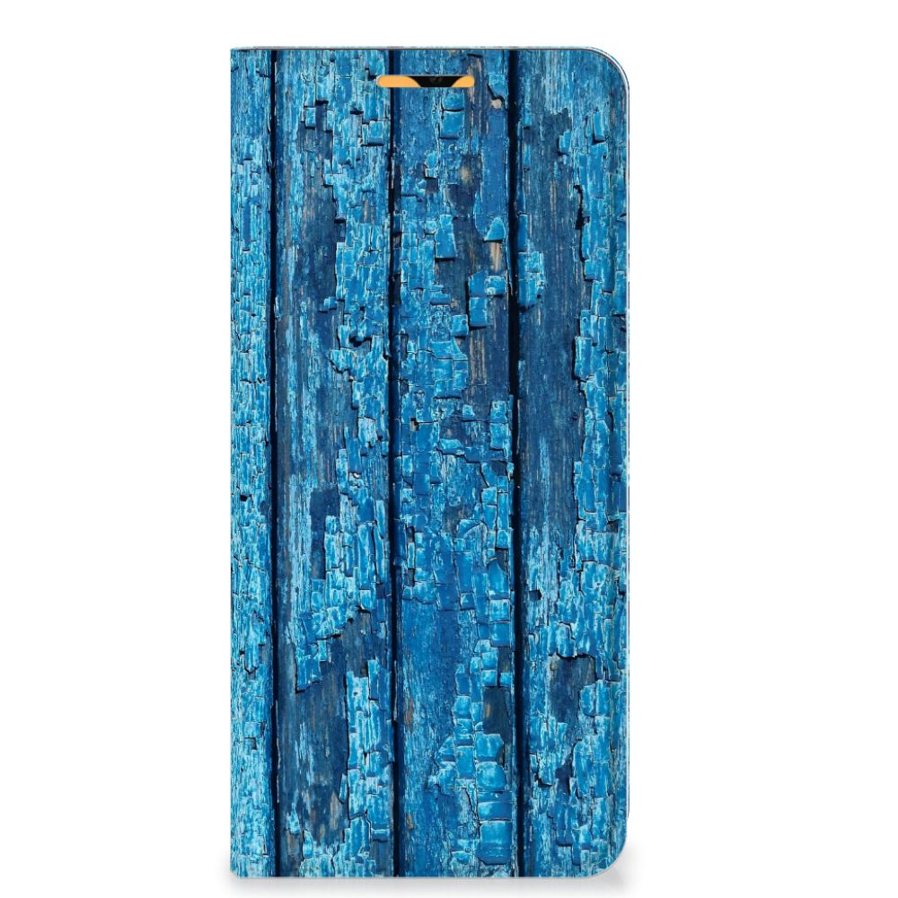 OPPO A15 Book Wallet Case Wood Blue - B2C Telecom