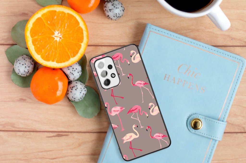 Samsung Galaxy A73 Dierenprint Telefoonhoesje Flamingo B2C Telecom