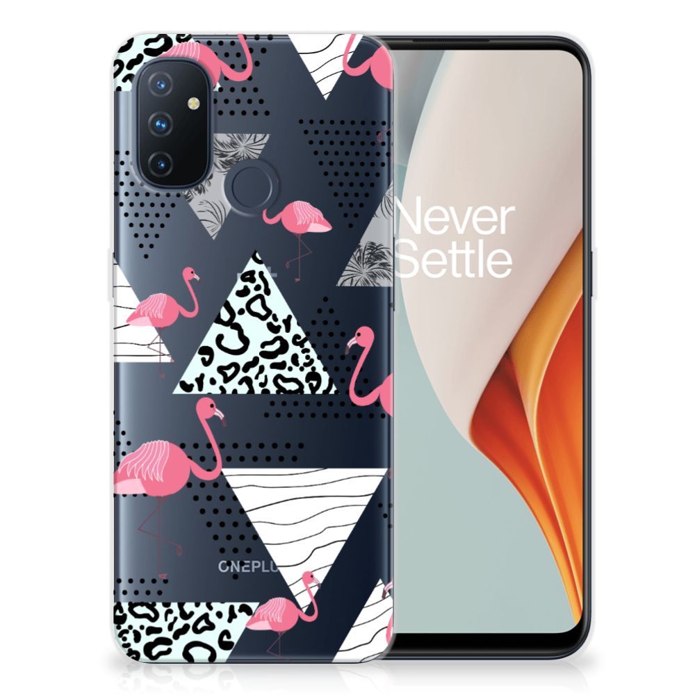 OnePlus Nord N100 TPU Hoesje Flamingo Triangle