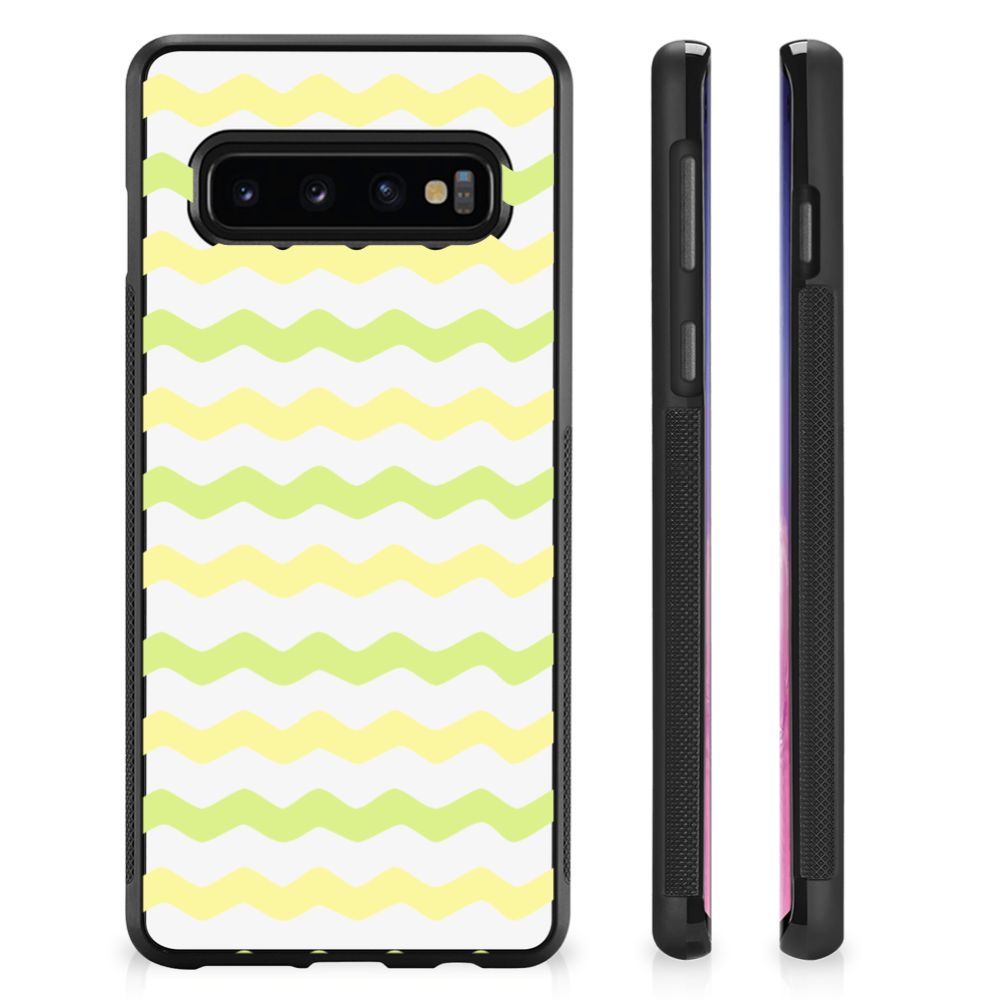 Samsung Galaxy S10+ Bumper Case Waves Yellow