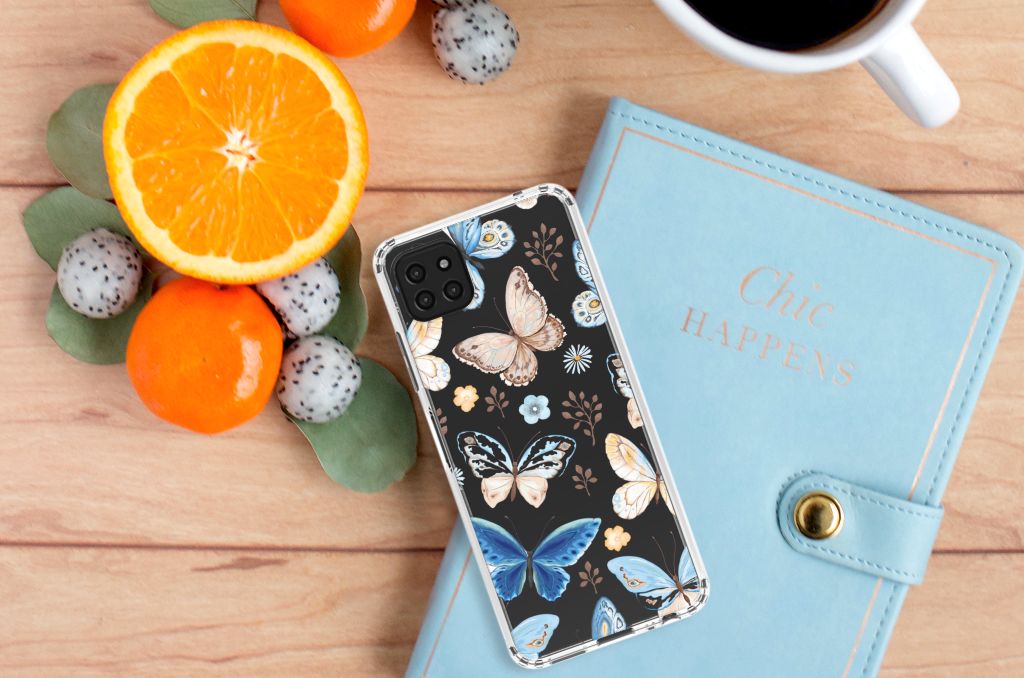 Case Anti-shock voor Samsung Galaxy A22 5G Vlinder B2C Telecom