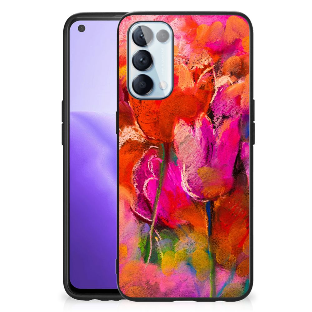 Kleurrijke Telefoonhoesje OPPO Reno5 5G | Find X3 Lite Tulips