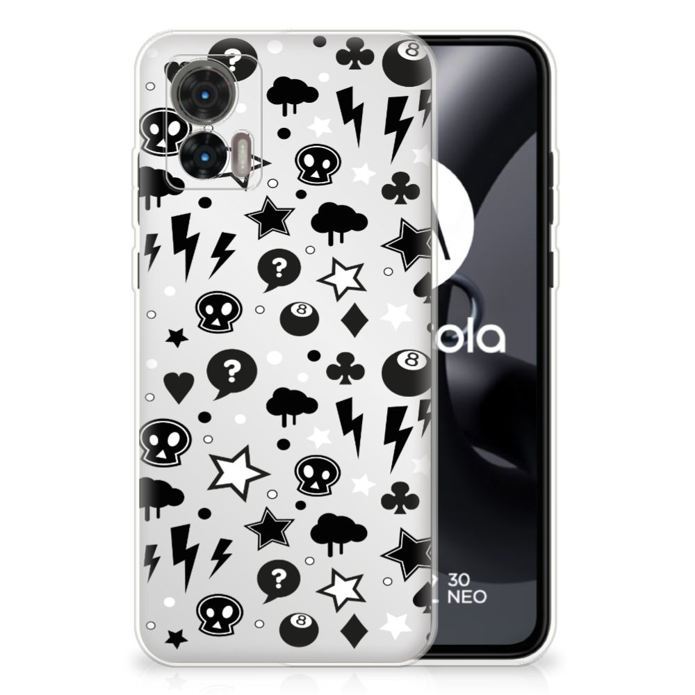 Silicone Back Case Motorola Edge 30 Neo Silver Punk B2C Telecom