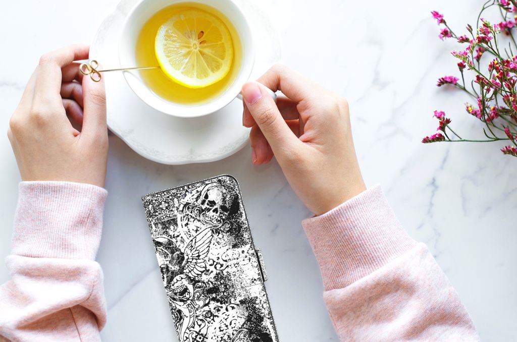 Telefoonhoesje met Naam Motorola Moto G22 Skulls Angel