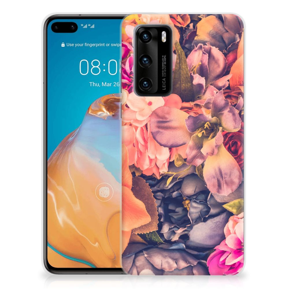 Huawei P40 TPU Case Bosje Bloemen B2C Telecom