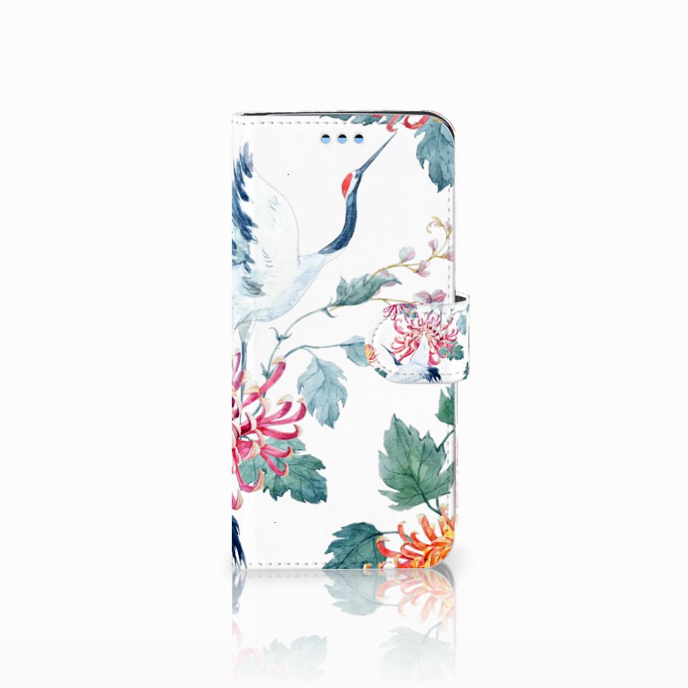 Samsung Galaxy S9 Telefoonhoesje met Pasjes Bird Flowers