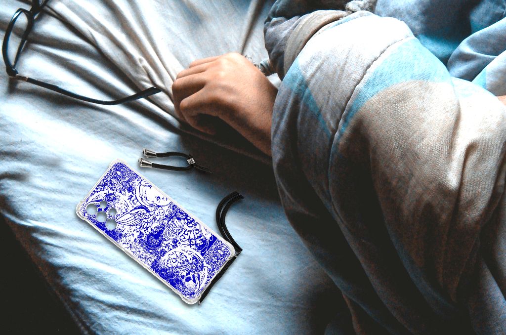 Extreme Case Samsung Galaxy A13 4G Angel Skull Blauw B2C Telecom