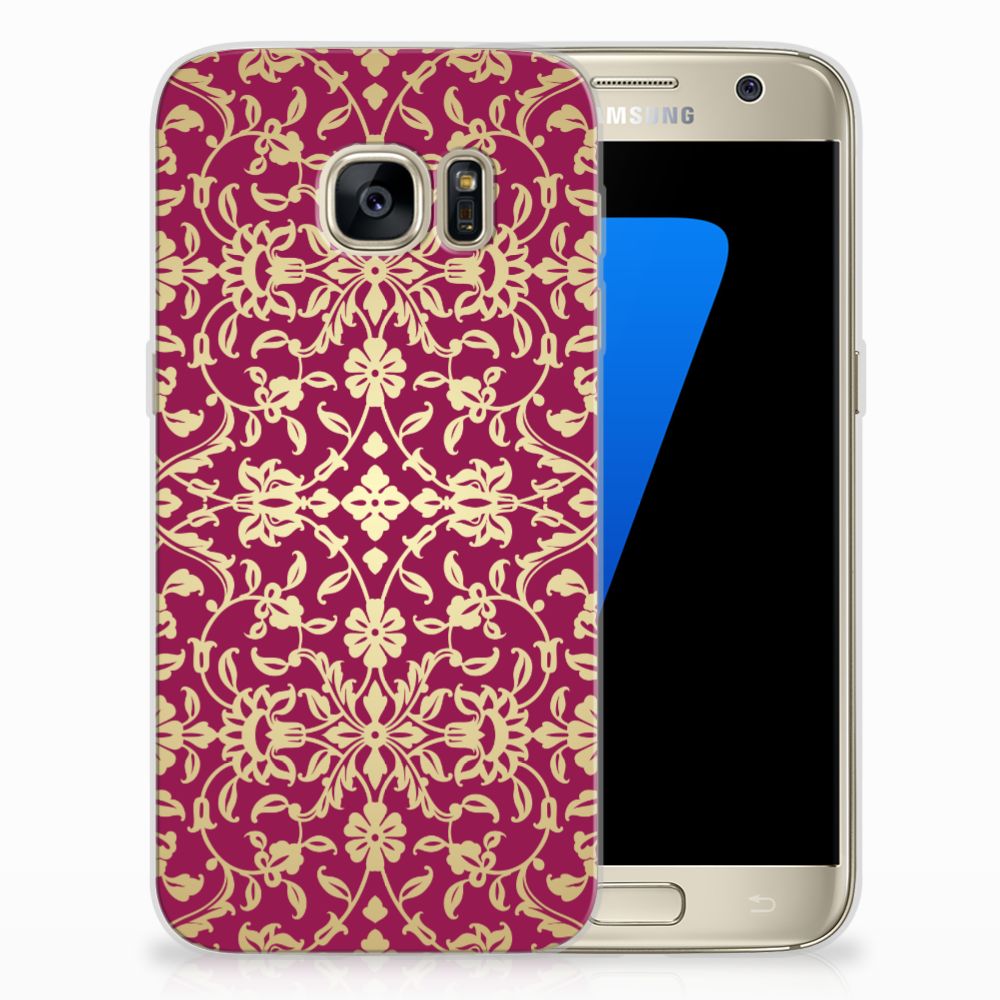 Siliconen Hoesje Samsung Galaxy S7 Barok Pink