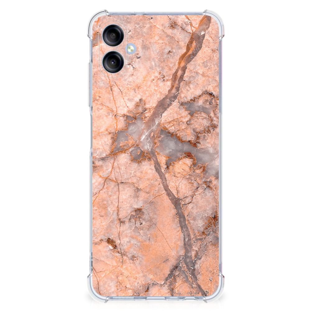 Samsung Galaxy A05 Anti-Shock Hoesje Marmer Oranje B2C Telecom