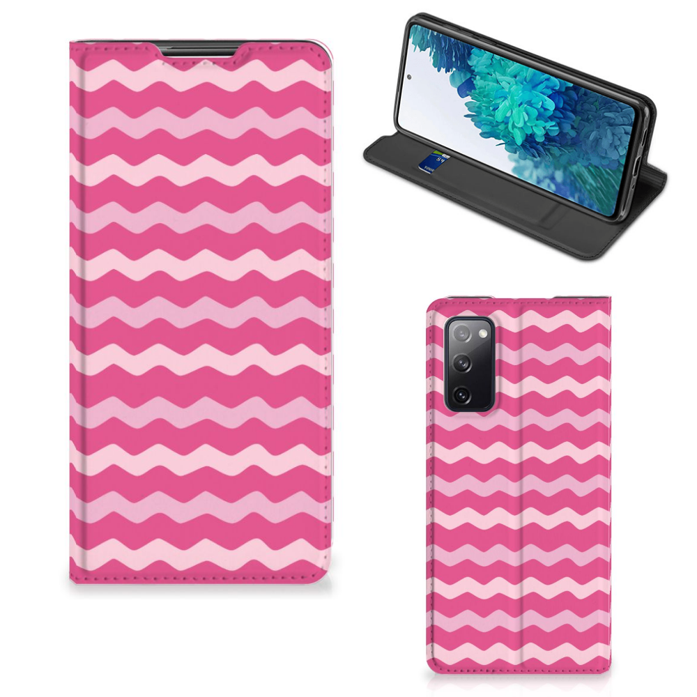 Samsung Galaxy S20 FE Hoesje met Magneet Waves Pink - B2C Telecom