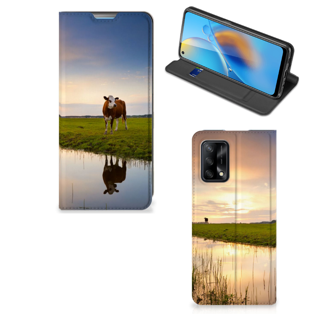 OPPO A74 4G Hoesje maken Koe - B2C Telecom