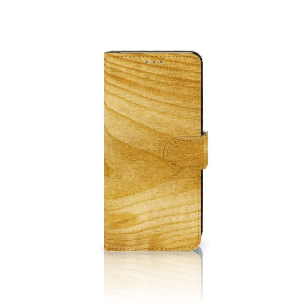 Motorola Edge 30 Neo Book Style Case Licht Hout