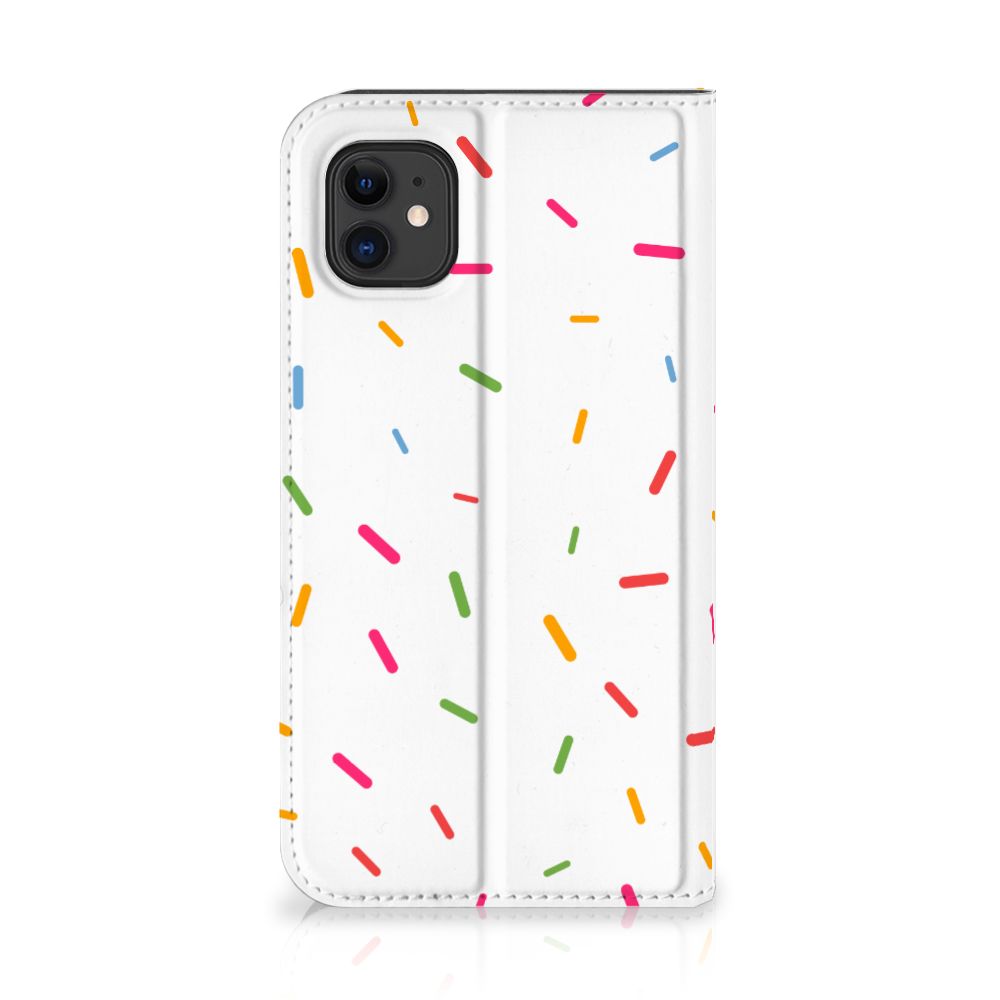 Apple iPhone 11 Flip Style Cover Donut Roze
