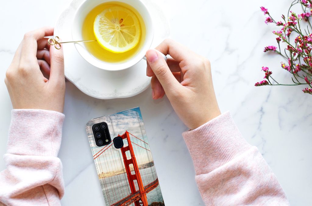 Samsung Galaxy M31 Book Cover Golden Gate Bridge - B2C Telecom