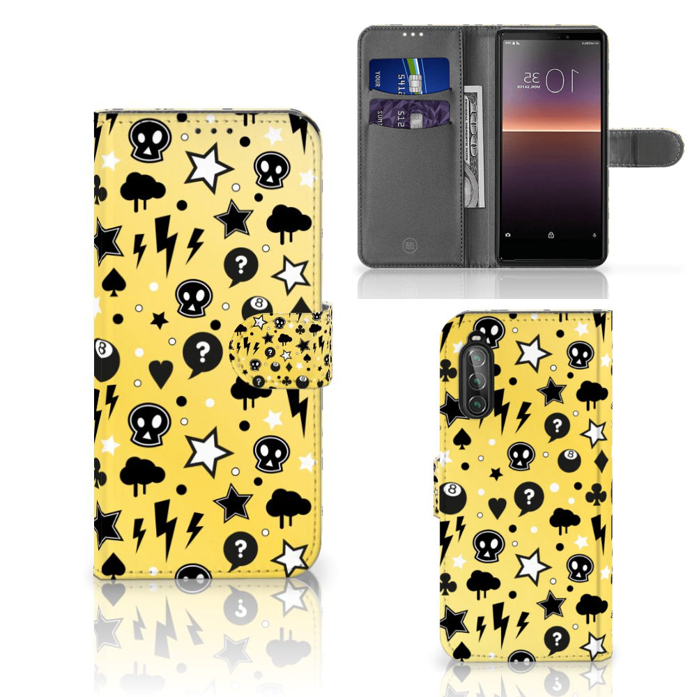 Telefoonhoesje met Naam Sony Xperia 10 II Punk Geel