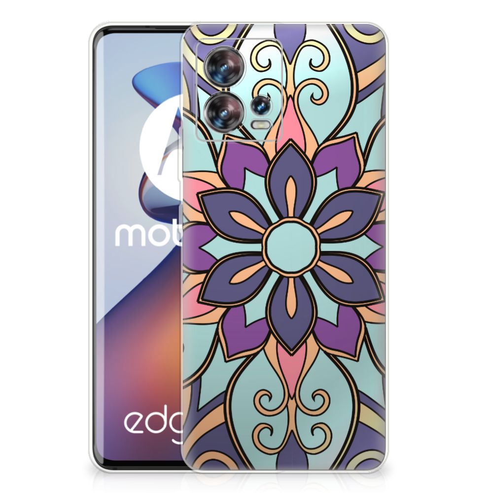 Motorola Edge 30 Fusion TPU Case Purple Flower B2C Telecom