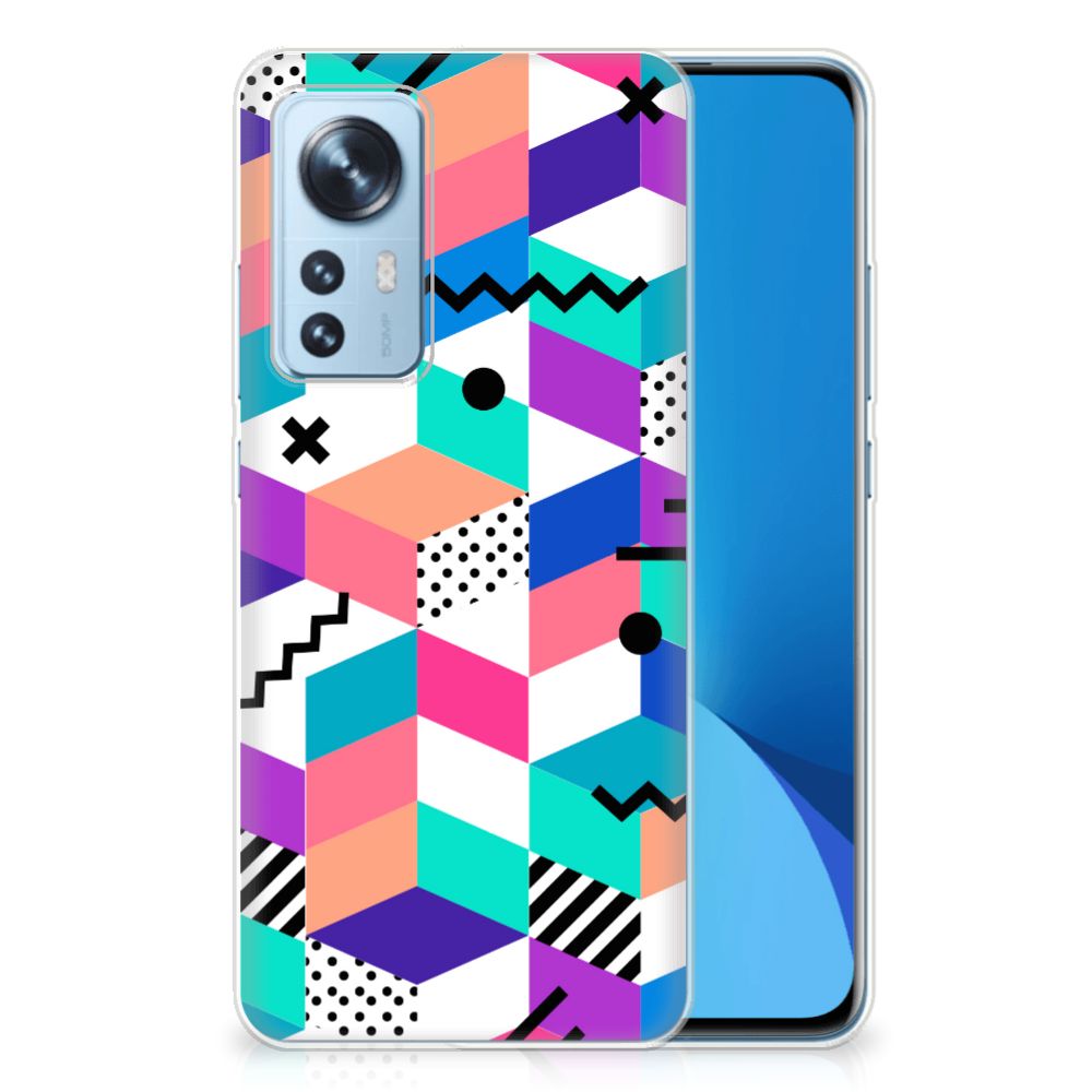 Xiaomi 12 | 12X TPU Hoesje Blokken Kleurrijk B2C Telecom