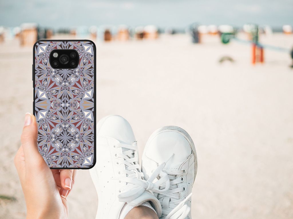 Xiaomi Poco X3 | X3 Pro Marmeren Print Telefoonhoesje Flower Tiles B2C Telecom
