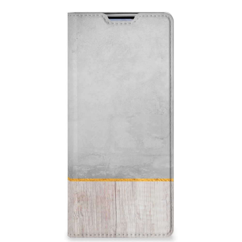 OPPO Find X3 Neo Book Wallet Case Wood Concrete - B2C Telecom