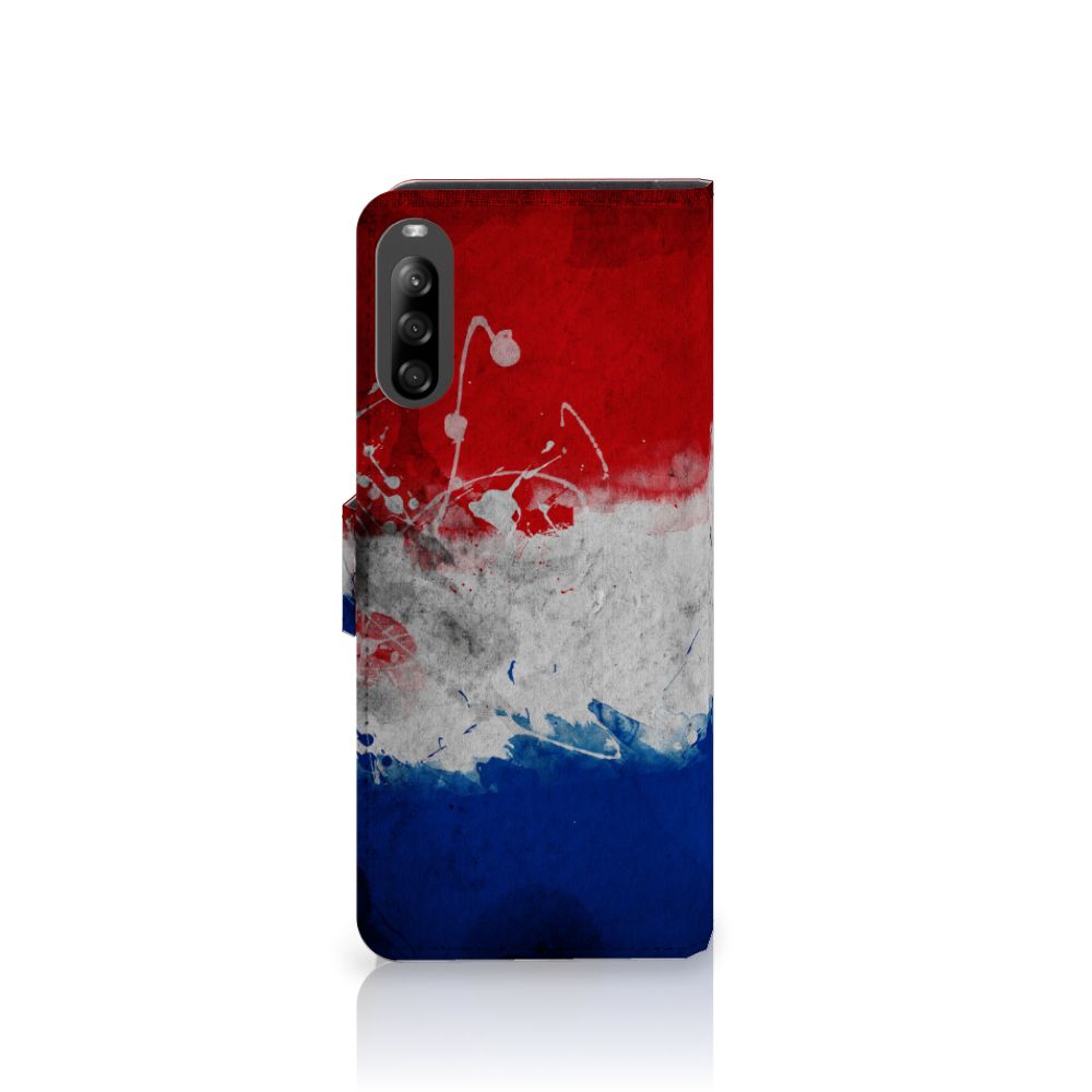 Sony Xperia L4 Bookstyle Case Nederland met artistiek design van de Nederlandse vlag.