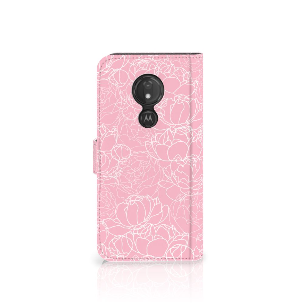 Motorola Moto G7 Power Hoesje White Flowers
